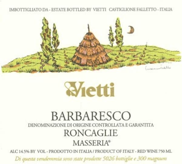 Rượu vang đỏ Vietti Barbaresco Roncaglie Masseria (chai Magnum 1,5 lít) 2019