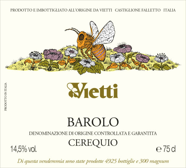 Rượu vang đỏ Vietti Barolo Cerequio 2019