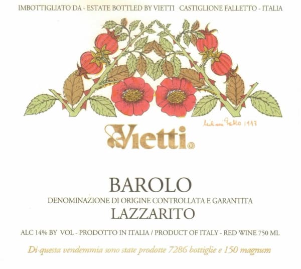 Rượu vang đỏ Vietti Barolo Lazzarito 2017