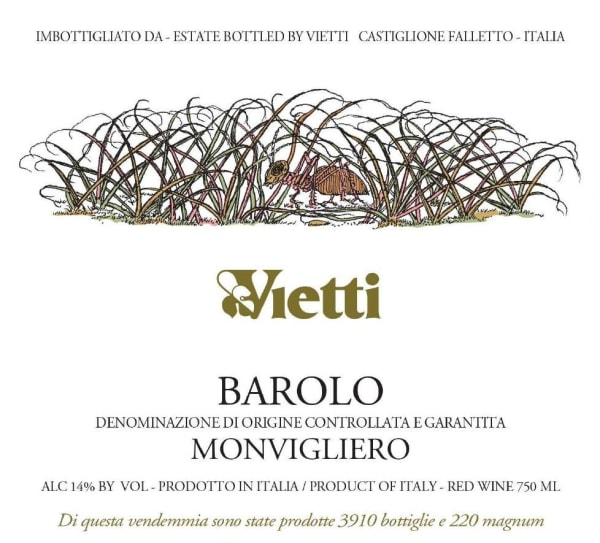 Rượu vang đỏ Vietti Barolo Monvigliero 2019