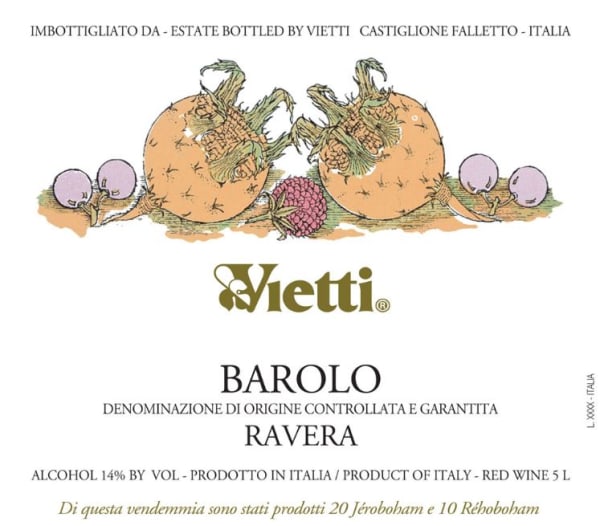 Rượu vang đỏ Vietti Barolo Ravera (chai Magnum 1,5 lít) 2014