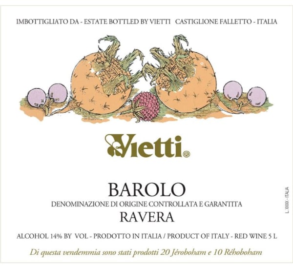 Rượu vang đỏ Vietti Barolo Ravera (chai 3 lít) 2014