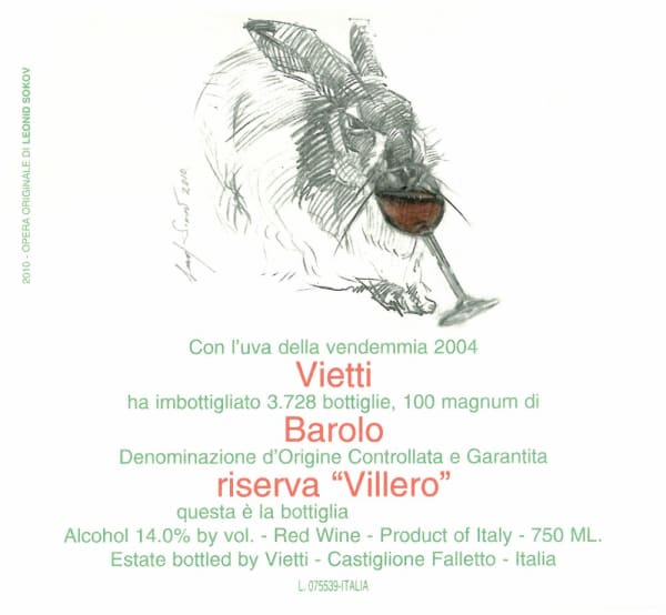 Rượu vang đỏ Vietti Barolo Riserva Villero 2004