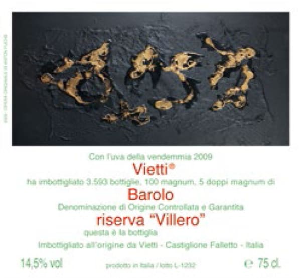 Rượu vang đỏ Vietti Barolo Riserva Villero 2009