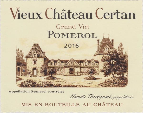 Rượu vang đỏ Vieux Chateau Certan (chai Magnum 1,5 lít) 2016