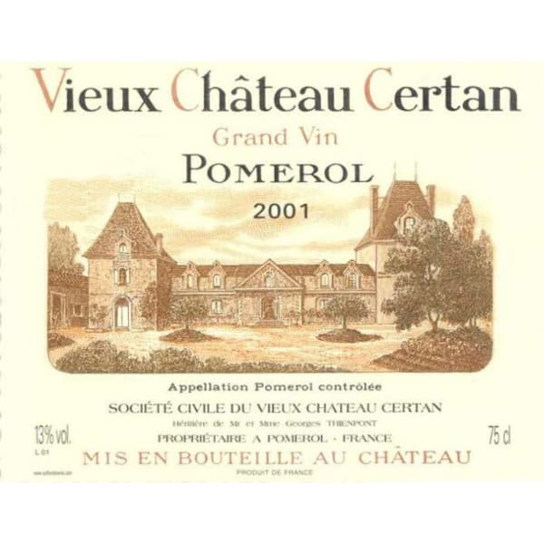 Rượu vang đỏ Vieux Chateau Certan 2001