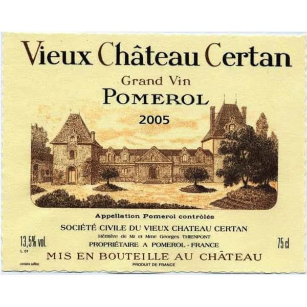Rượu vang đỏ Vieux Chateau Certan 2005