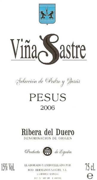 Rượu vang đỏ Vina Sastre Pesus 2006