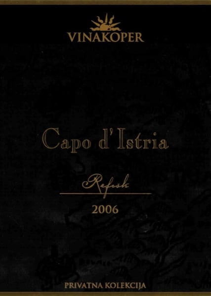 Rượu vang đỏ Vinakoper Capo d'Istria Refosk 2006