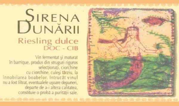 Rượu vang trằng Vinarte Sirena Dunarii Riesling Dulce 2000