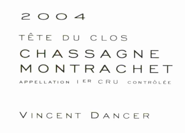 Rượu vang trằng Vincent Dancer Chassagne Montrachet Tete Du Clos Premier Cru 2004