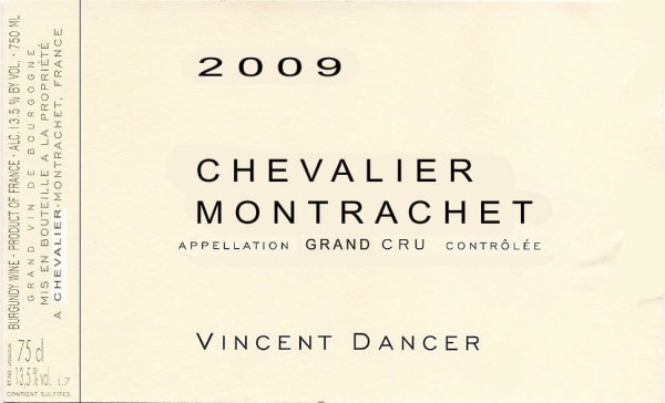 Rượu vang trằng Vincent Dancer Chevalier Montrachet Grand Cru 2009