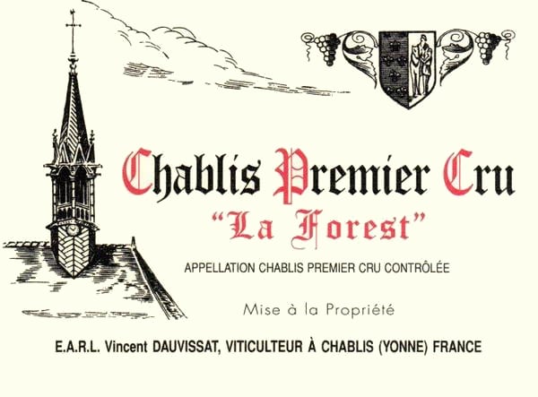 Rượu vang trằng Vincent Dauvissat Chablis La Forest Premier Cru 2014