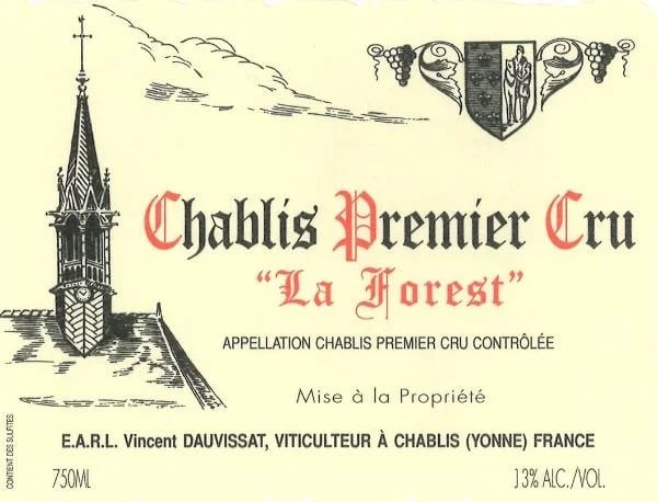 Rượu vang trằng Vincent Dauvissat Chablis La Forest Premier Cru 2015