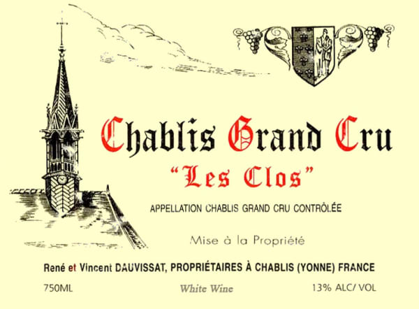 Rượu vang trằng Vincent Dauvissat Chablis Les Clos Grand Cru 2010