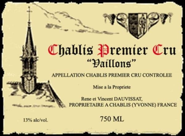 Rượu vang trằng Vincent Dauvissat Chablis Vaillons Premier Cru 2007