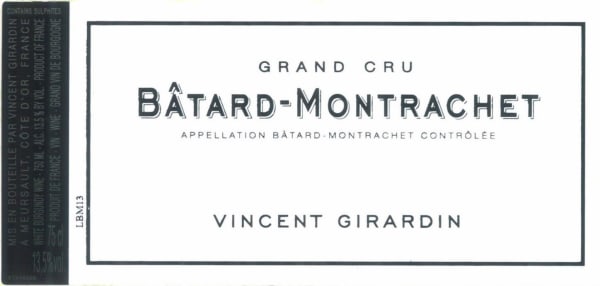 Rượu vang trằng Vincent Girardin Batard-Montrachet Grand Cru 2019
