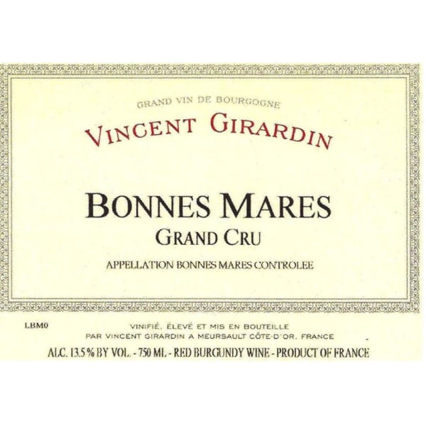 Rượu vang đỏ Vincent Girardin Bonnes Mares Grand Cru 1999