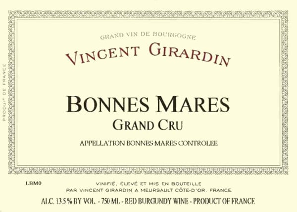 Rượu vang đỏ Vincent Girardin Bonnes Mares Grand Cru 2005
