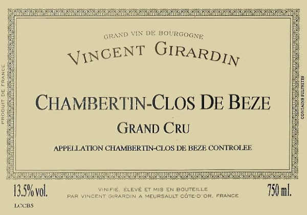 Rượu vang đỏ Vincent Girardin Chambertin-Clos de Beze 2006