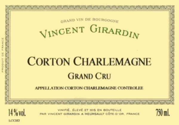 Rượu vang trằng Vincent Girardin Corton-Charlemagne Grand Cru 2007