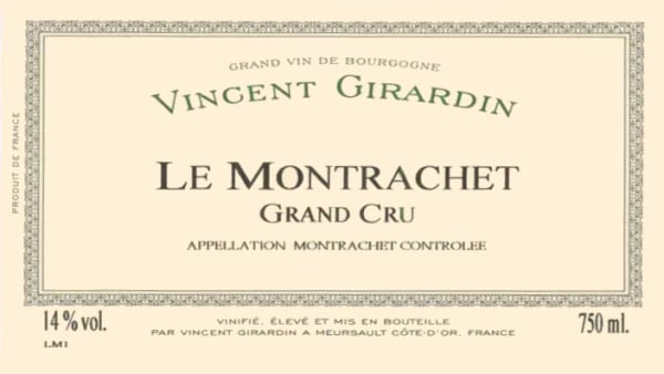 Rượu vang trằng Vincent Girardin Le Montrachet Grand Cru 2003