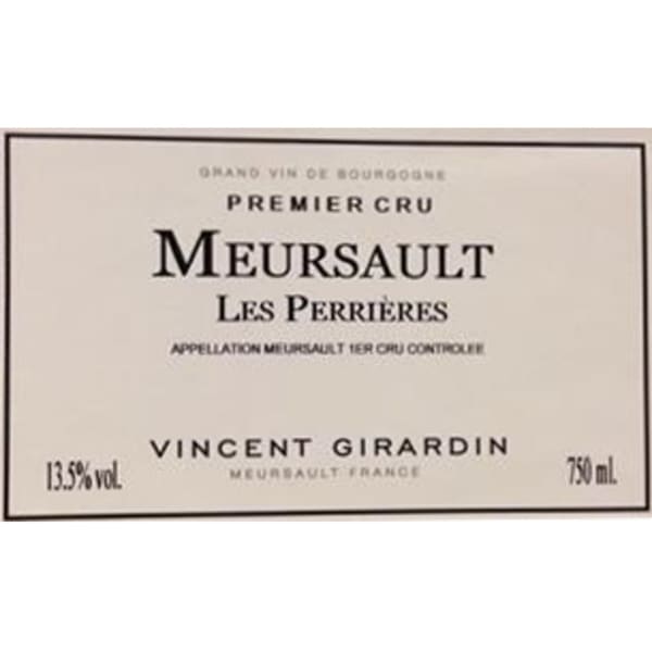 Rượu vang trằng Vincent Girardin Meursault Les Perrieres Premier Cru 2013