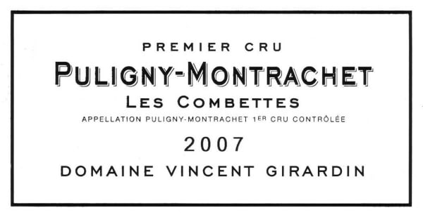 Rượu vang trằng Vincent Girardin Puligny-Montrachet Les Combettes Premier Cru 2007