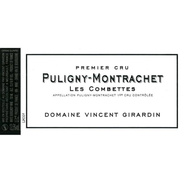 Rượu vang trằng Vincent Girardin Puligny-Montrachet Les Combettes Premier Cru 2014