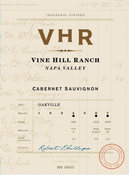 Rượu vang đỏ Vine Hill Ranch VHR Cabernet Sauvignon 2012