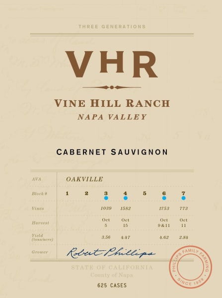 Rượu vang đỏ Vine Hill Ranch VHR Cabernet Sauvignon 2015