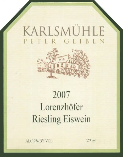 Rượu vang trằng Weingut Karlsmuhle Lorenzhofer Eiswein Riesling 2007