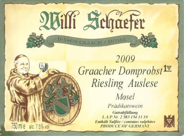Rượu vang trằng Weingut Willi Schaefer Graacher Domprobst Riesling Auslese 2009
