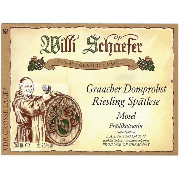 Rượu vang trằng Weingut Willi Schaefer Graacher Domprobst Riesling Auslese A P #1003 2002