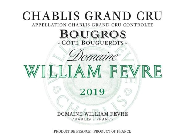 Rượu vang trằng William Fevre Chablis Bougros Cote Bouguerots Grand Cru 2019