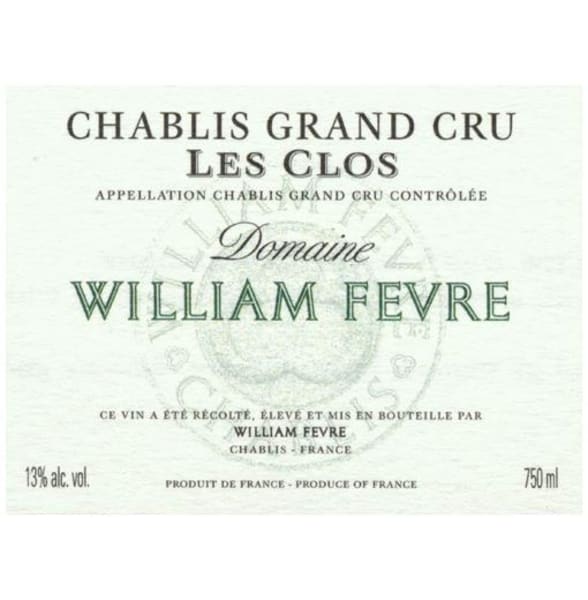 Rượu vang trằng William Fevre Chablis Les Clos Grand Cru 2017
