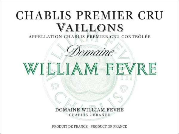 Rượu vang trằng William Fevre Chablis Vaillons Premier Cru 2021