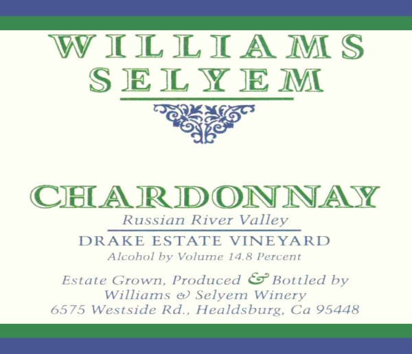 Rượu vang trằng Williams Selyem Drake Estate Vineyard Chardonnay 2009