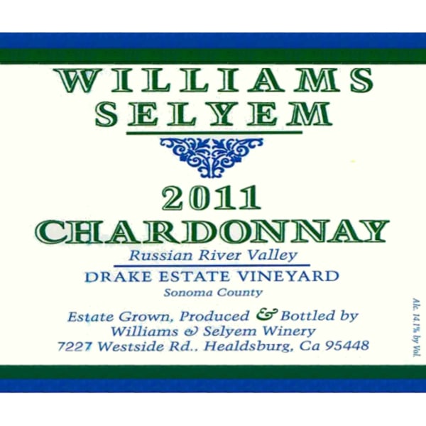 Rượu vang trằng Williams Selyem Drake Estate Vineyard Chardonnay 2011
