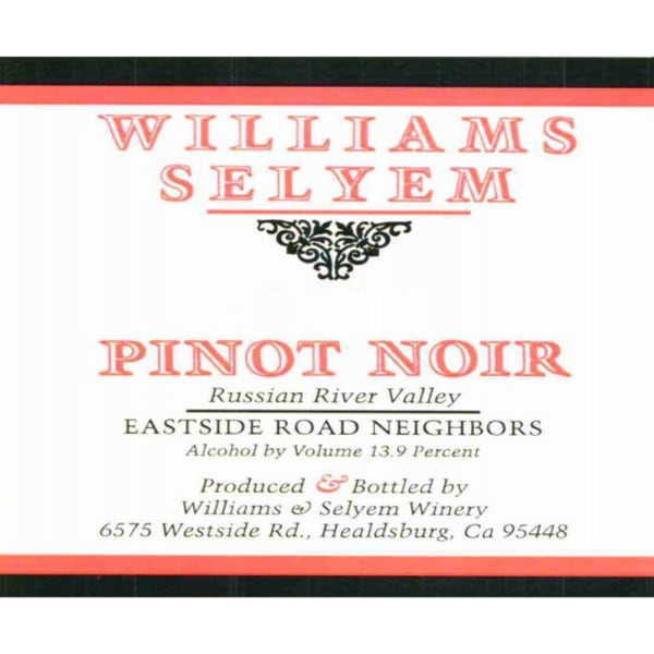 Rượu vang đỏ Williams Selyem Eastside Road Neighbors Pinot Noir (chai Magnum 1,5 lít) 2009