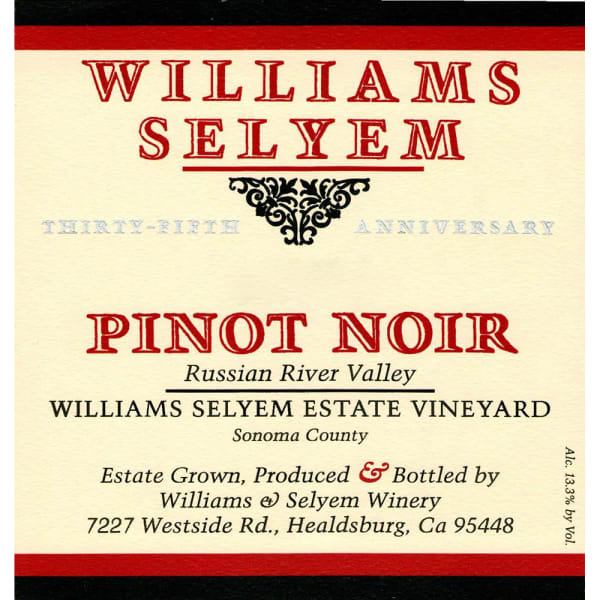 Rượu vang đỏ Williams Selyem Estate Vineyard Pinot Noir (chai Magnum 1,5 lít) 2014
