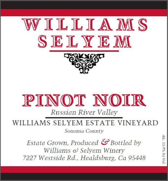 Rượu vang đỏ Williams Selyem Estate Vineyard Pinot Noir 2017
