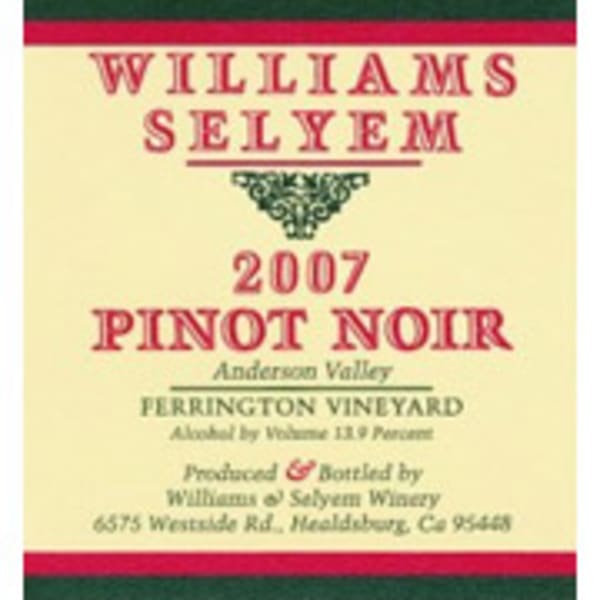 Rượu vang đỏ Williams Selyem Ferrington Vineyard Pinot Noir (chai Magnum 1,5 lít) 2007