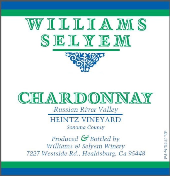 Rượu vang trằng Williams Selyem Heintz Vineyard Chardonnay 2021