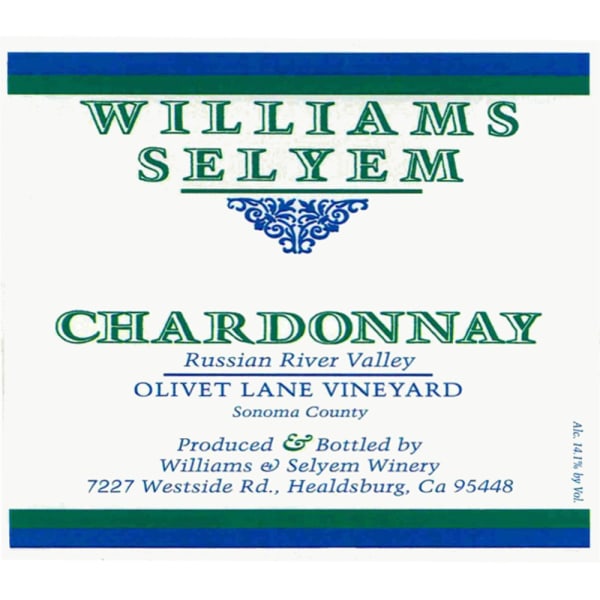 Rượu vang trằng Williams Selyem Olivet Lane Chardonnay 2012