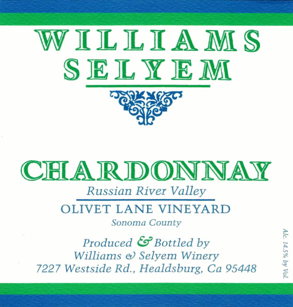 Rượu vang trằng Williams Selyem Olivet Lane Vineyard Chardonnay 2018