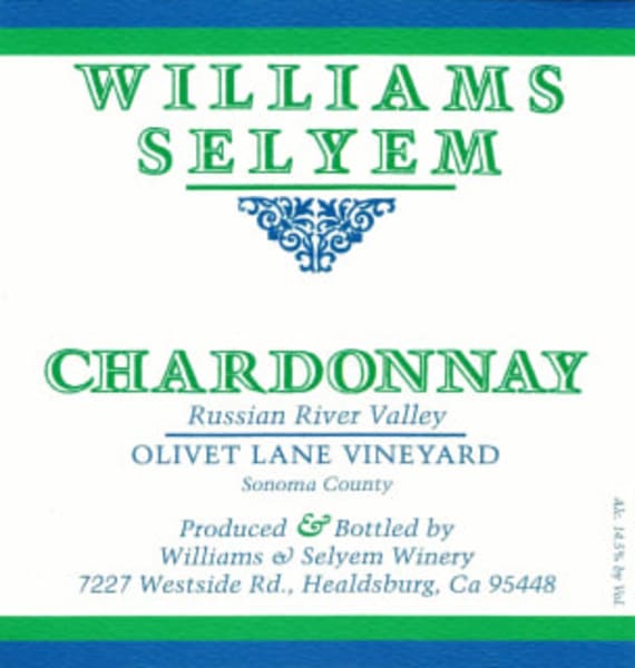 Rượu vang trằng Williams Selyem Olivet Lane Vineyard Chardonnay 2020