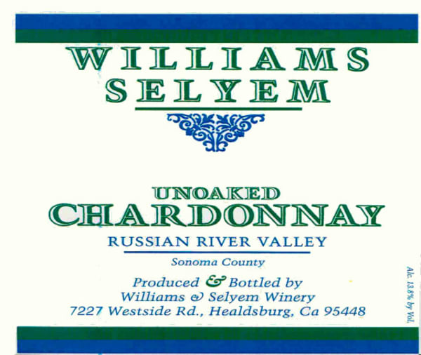 Rượu vang trằng Williams Selyem Unoaked Chardonnay 2021