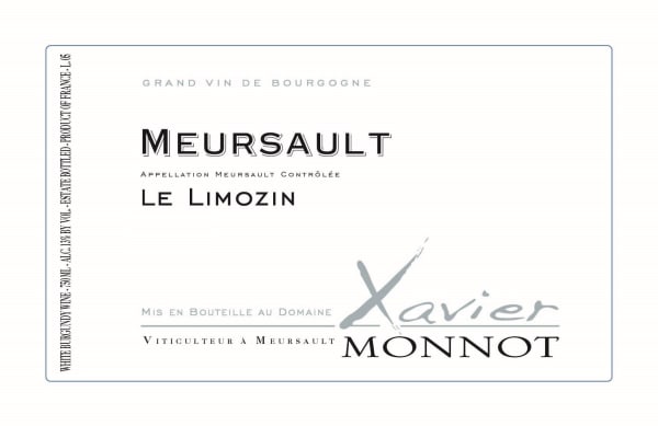 Rượu vang trằng Xavier Monnot Meursault Le Limozin 2021