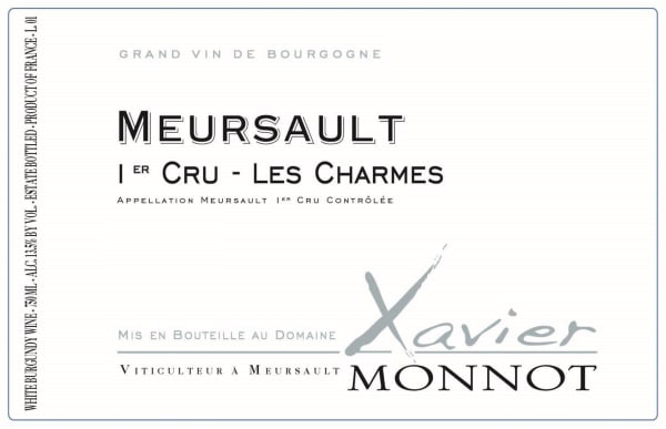 Rượu vang trằng Xavier Monnot Meursault Les Charmes Premier Cru 2017
